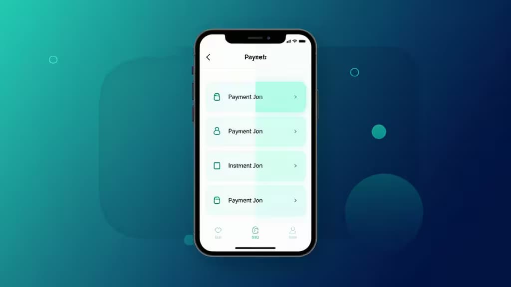 Smartfon wyświetlający interfejs płatności ratalnych — koncepcja fintech Buy Now Pay Later dla małych firm.