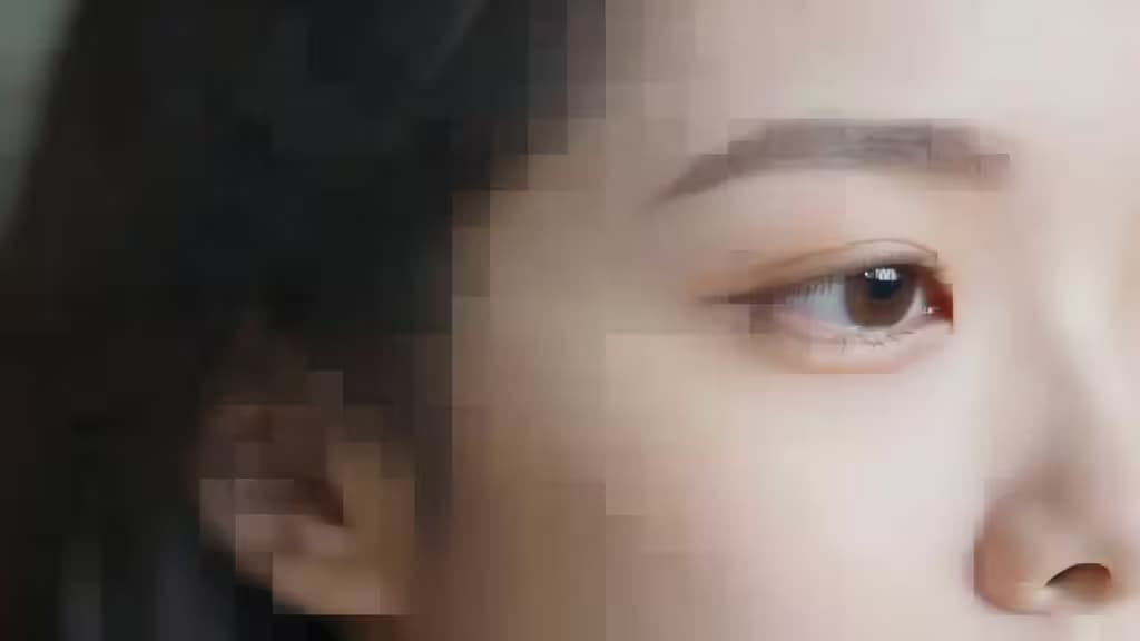 A low-resolution pixelated photograph transforming into a sharp, high-detail image, illustrating AI image upscaling technology.