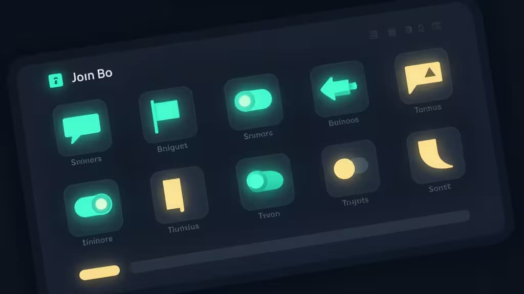 Glowing toggle icons on a dark dashboard represent affordable startup feature flag tools.