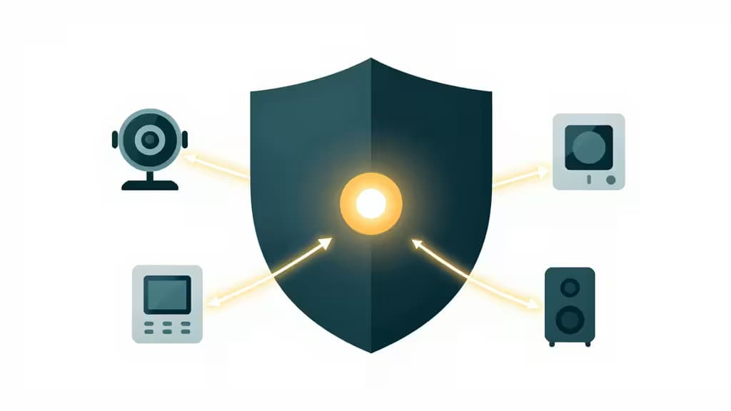 Een gloeiend schild beschermt vier smart home-apparaten via versleutelde tunnels.