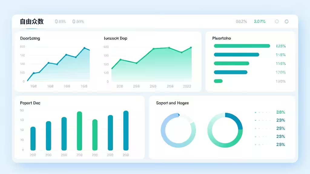 Un tableau de bord affichant des métriques de performance PostgreSQL avec des graphiques colorés et des visualisations de données en temps réel.