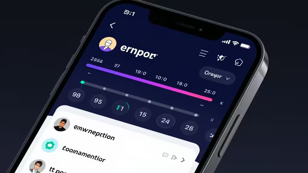 Smartphone displays error tracking app interface with user metrics and performance data.