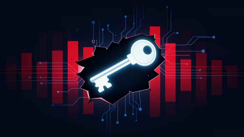 Glowing key breaks through red bars, symbolizing bypassing censorship in China and Russia.