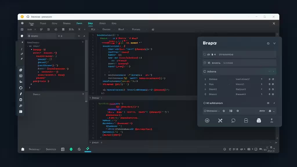 Dark-themed IDE interface displaying Node.js code with integrated debugging panels and syntax highlighting.
