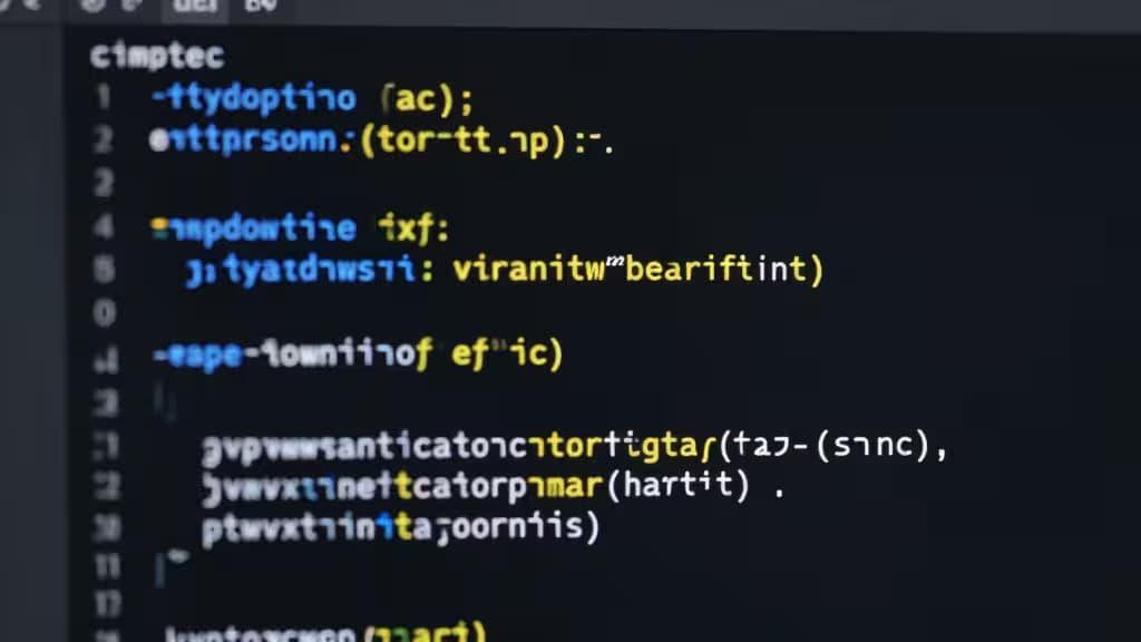 Ciemny edytor kodu z podświetlonym składniowo kodem TypeScript, ilustrujący działanie narzędzi do analizy typów