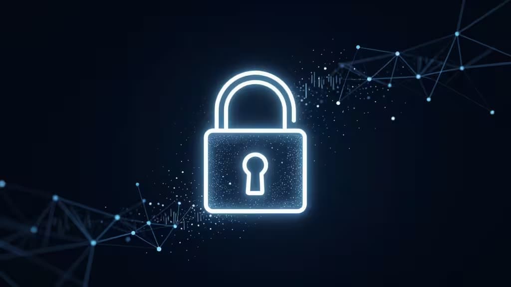 A glowing digital padlock symbolizes secure, encrypted connections for anonymous browsing without phone verification.