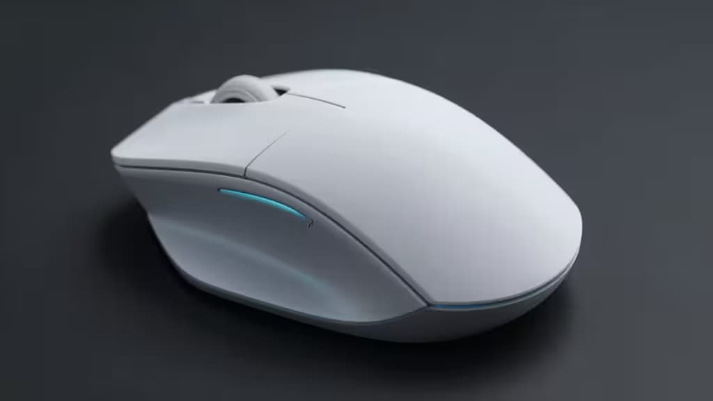 Souris verticale ergonomique pour grandes mains sur fond sombre minimaliste