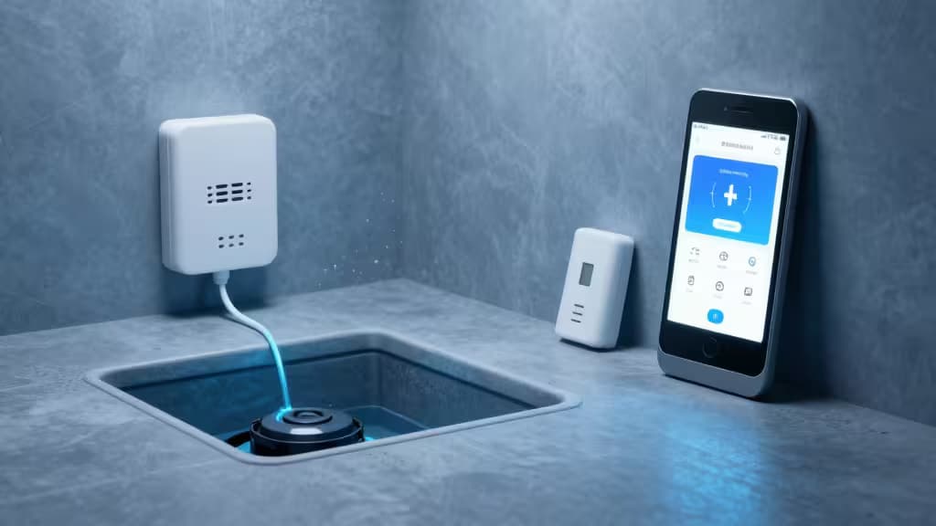 Slimme kelder met pompput en IoT-watersensoren voor overstromingspreventie